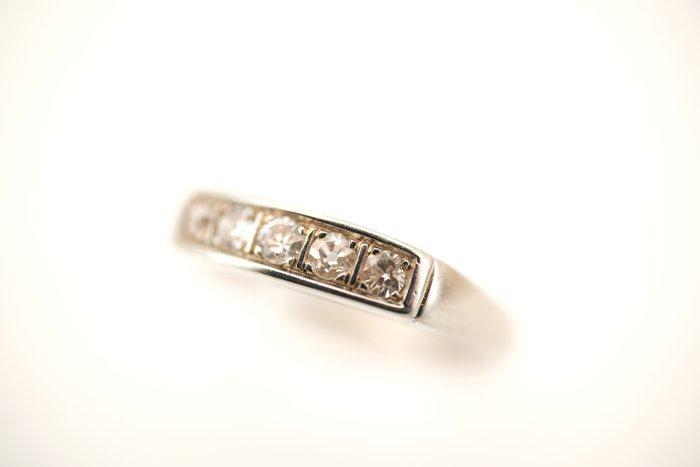 Ring - 19.2 kt. Witgoud - Diamanten, Handtassen en Accessoires, Ringen