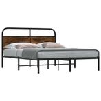 vidaXL Bedframe zonder matras bewerkt hout gerookt eiken, Verzenden, Nieuw