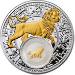 Biélorussie. 20 Roubles 2013 Zodiac 2013 Leo, 1 Oz Proof