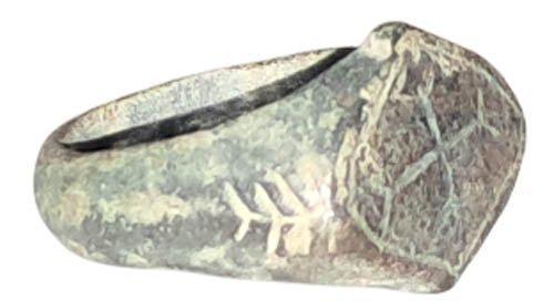 Middeleeuwen, kruisvaardersperiode Brons - Ring prachtig, Handtassen en Accessoires, Antieke sieraden