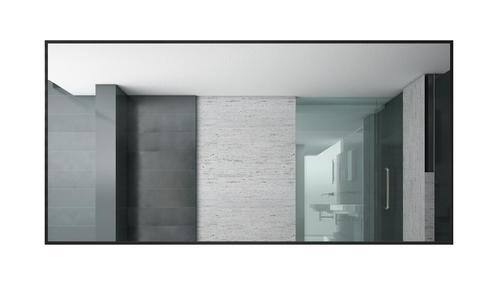 Spiegel Concave 140 x 60 cm Zwart Badkamer Spiegel, Huis en Inrichting, Badkamer | Badkamermeubels, Nieuw, Verzenden