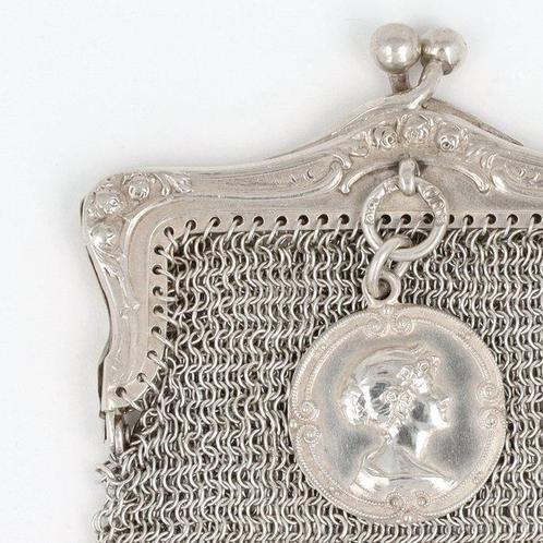 Bihlmeyer & Co. Art-Nouveau Beugelbeursje - Portemonnee, Antiek en Kunst, Antiek | Zilver en Goud