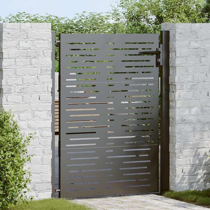 vidaXL Tuinpoort, Tuindeur 105x75 cm Corten Staal Vierkant, Tuin en Terras, Tuinpoorten, Nieuw, Verzenden