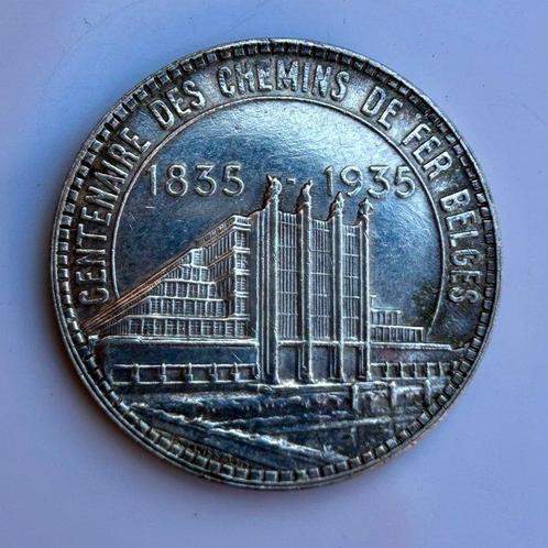 België. 50 Francs 1935 Centenario del ferrocarril (Zonder, Postzegels en Munten, Munten | Nederland