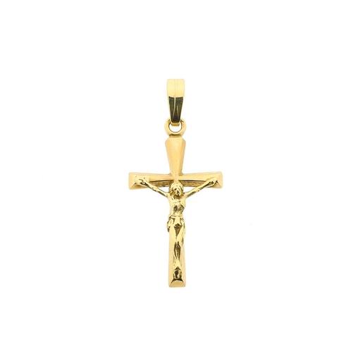 Gouden hanger van een kruis met corpus (religieus), Bijoux, Sacs & Beauté, Bracelets à breloques, Enlèvement ou Envoi