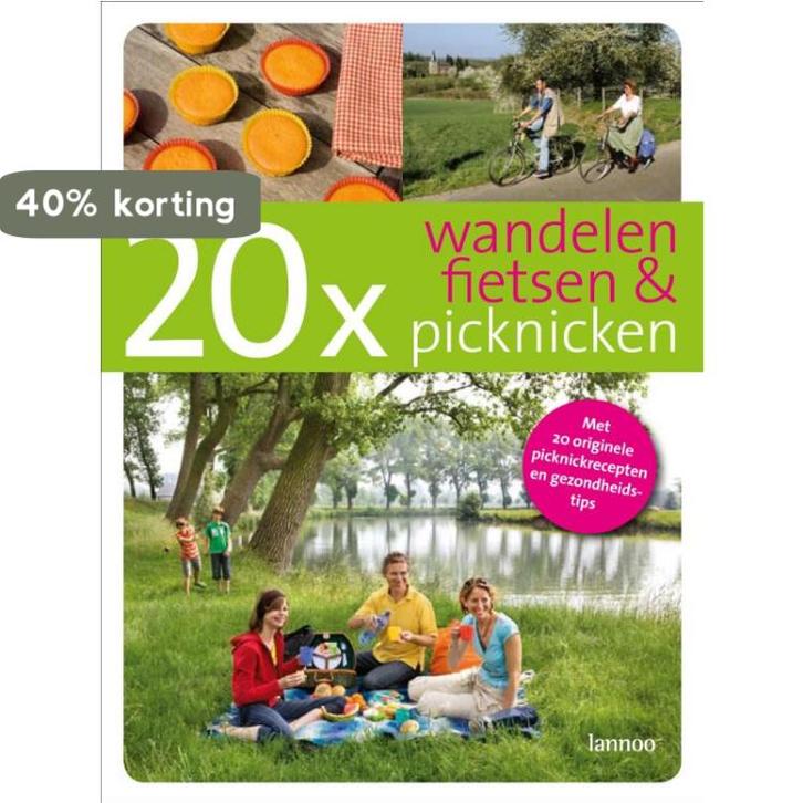 20 x wandelen, fietsen en picknicken / 20 x gidsen, Boeken, Reisgidsen, Zo goed als nieuw, Verzenden