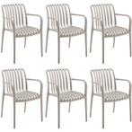 tectake Tuinstoelen Alcudia, weerbestendig, stapelbaar - tau, Tuin en Terras, Verzenden, Nieuw