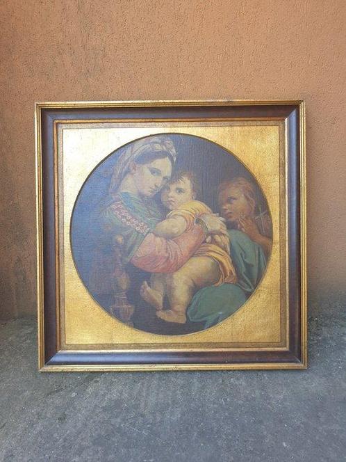 Europese school (XX) - Madonna and Child with Saint John the, Antiek en Kunst, Kunst | Schilderijen | Klassiek