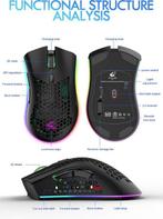 2dekans | ZIYOU LANG X3 Draadloze Gaming Muis - RGB, Computers en Software, Ophalen of Verzenden, Nieuw