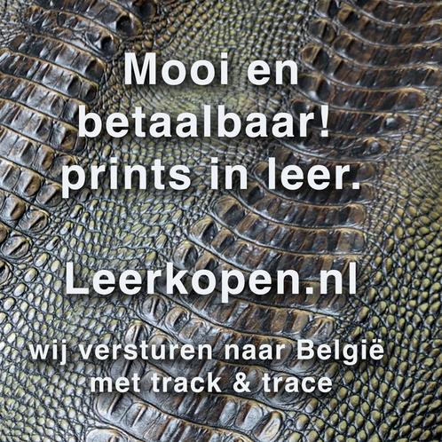 Echt leer met mooie prints., Hobby en Vrije tijd, Stoffen en Lappen, Nieuw, Leer of Kunstleer, Verzenden