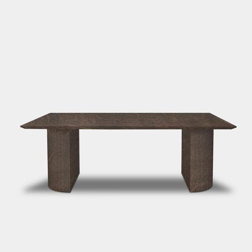 Tafel Rechthoekig Eikenhout  Half Rond  180x90, Huis en Inrichting, Tafels | Eettafels