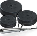 ScSPORTS® Halterset 20 kg - Halterstang 2,5 kg 2-delig - Met, Verzenden, Nieuw