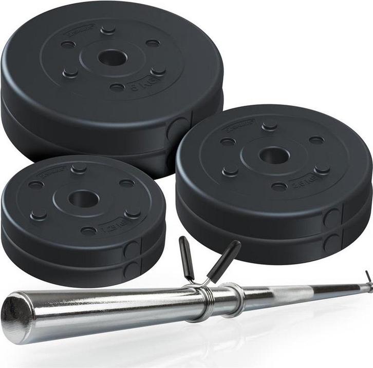 ScSPORTS® Halterset 20 kg - Halterstang 2,5 kg 2-delig - Met, Huis en Inrichting, Overige Huis en Inrichting, Verzenden