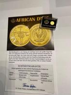 Rwanda. 10 FRW 2021 Der Strauß 1/10g Feingoldmünze 999,9