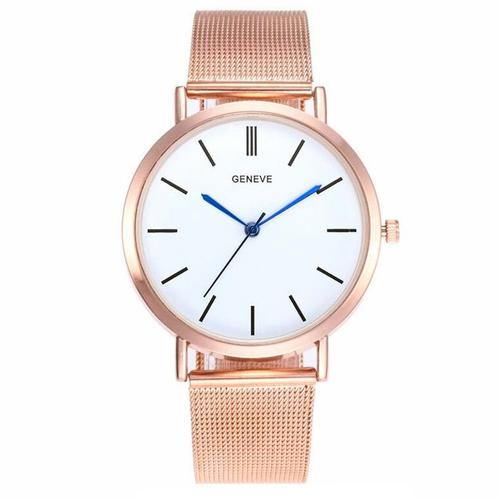 Fako® - Horloge - Mesh - Classic - Ø38mm - Rosé Goudkleurig, Handtassen en Accessoires, Horloges | Dames, Verzenden