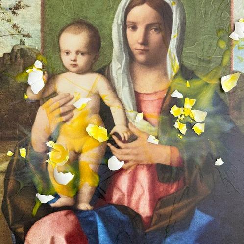 Santicri (1992) - Desecrated, Madonna col bambino, Antiek en Kunst, Kunst | Schilderijen | Modern
