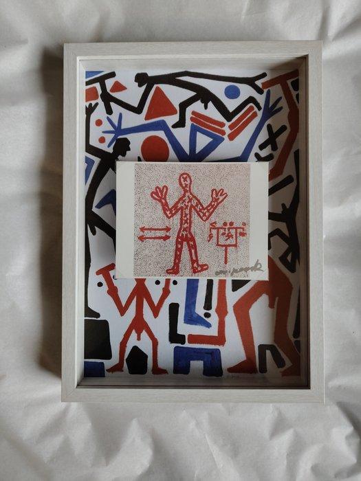 A.R. Penck (1939-2017) - Standart, 1973, ArtCard handsigned, Antiek en Kunst, Antiek | Overige Antiek