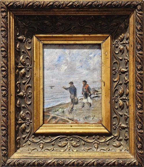 Vincenzo Migliaro (1858-1938) - Pescatori, Antiek en Kunst, Kunst | Schilderijen | Klassiek