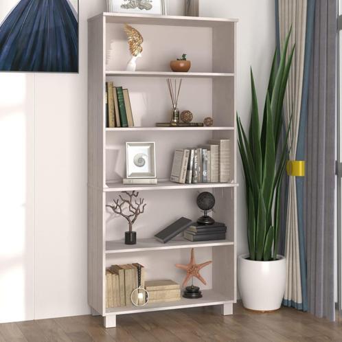 vidaXL Hoge kast HAMAR massief grenenhout wit, Huis en Inrichting, Kasten | Dressoirs, Nieuw, Verzenden