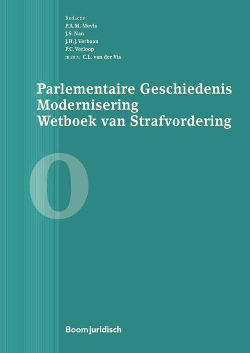 Parlementaire geschiedenis modernisering wetboek van, Livres, Science, Envoi