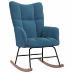 Fluweel Schommelstoel Blauw - Retour Deal - Comfort & Stijl, Huis en Inrichting, Fauteuils, Verzenden, Nieuw