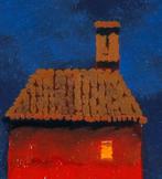 Guido Borelli - notte rossa, Antiek en Kunst, Kunst | Schilderijen | Modern