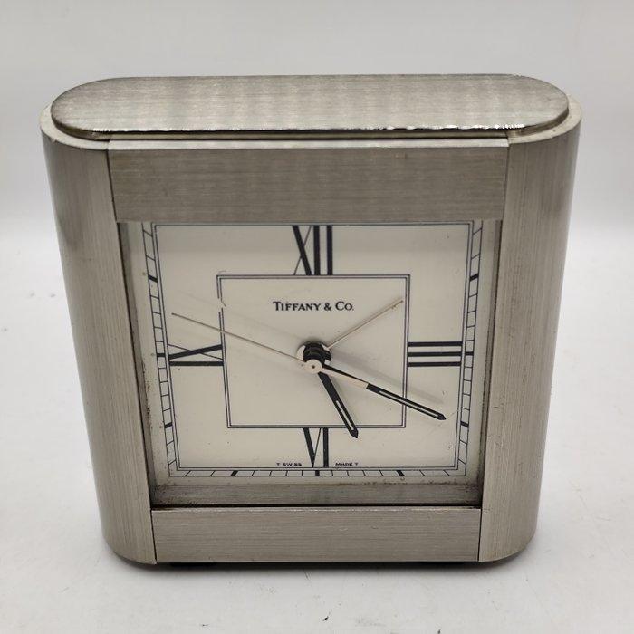 Tafel/bureauklokken - Tiffany & Co. Brutalist roestvrij, Antiek en Kunst, Antiek | Klokken