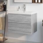 vidaXL Meuble lavabo avec bassin intÃ©grÃ© Sonoma gris, Verzenden, Neuf