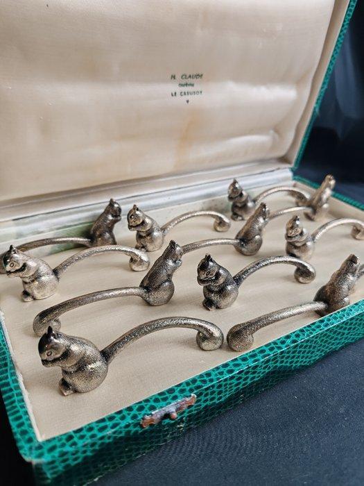 silea - Messensteun (12) - geplateerd met zilver, Antiek en Kunst, Antiek | Meubels | Tafels