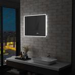 vidaXL Badkamerspiegel LED met aanraaksensor en tijdweergave, Huis en Inrichting, Woonaccessoires | Spiegels, Verzenden, Nieuw