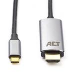 USB C naar HDMI kabel | ACT | 1.8 meter (4K@60Hz, Verguld), Verzenden