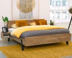 Oak & Steel Szafir Massief Houten Bed - 140 x 220, Huis en Inrichting, Nieuw