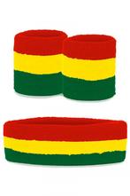 Kind Zweetbandjes Set Rood Groen Geel Kinder Hoofdband Polsb, Kleding | Dames, Ophalen of Verzenden, Nieuw