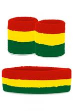 Kinder Zweetbandjes Set Rood Groen Geel Kind Hoofdband Polsb, Kleding | Dames, Ophalen of Verzenden, Nieuw