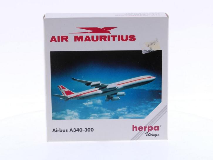 Schaal 1:500 Herpa 504591 Air Mauritius - Airbus A340-300..., Hobby en Vrije tijd, Modelbouw | Vliegtuigen en Helikopters, Gebruikt