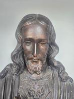 Buste XXL Sacré-Cœur Jésus, +5 kg, 42 cm - Antiek - Gips -