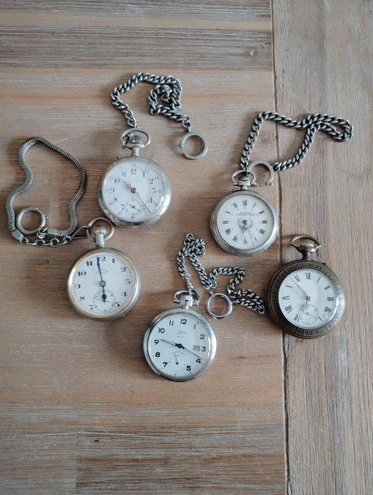 Klok - Metaal - zakhorloges, Antiek en Kunst, Antiek | Klokken