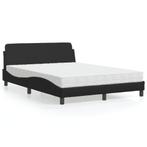 vidaXL Bed met matras kunstleer zwart 140x190 cm, Verzenden