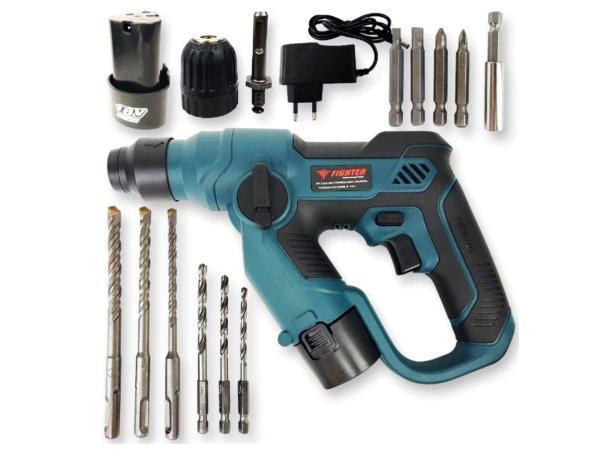 Veiling - Accu boorhamer - Met 2x 18V Accu- Incl. Boorkop -, Doe-het-zelf en Bouw, Gereedschap | Boormachines