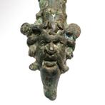 Oud-Romeins Brons Bevestiging van de houder met Head of Zeus, Antiek en Kunst