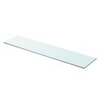 vidaXL Wandschap transparant 90x20 cm glas, Verzenden, Nieuw