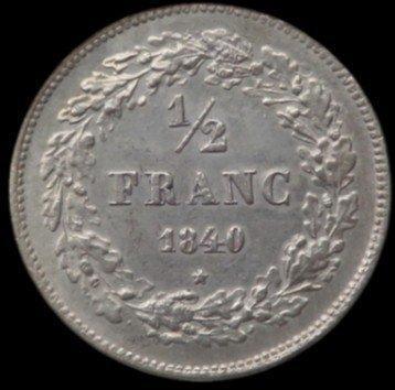 België. Leopold I. 1/2 Franc 1840 - Topkwaliteit, zeer, Postzegels en Munten, Munten | Nederland