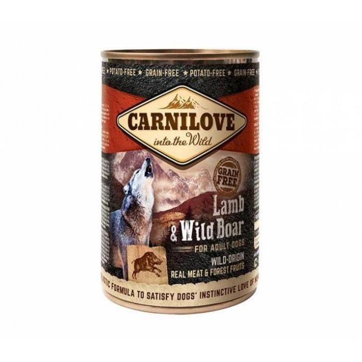 Carnilove – lamb & wild boar 400 gr - hondenvoer met 35, Dieren en Toebehoren, Honden-accessoires, Nieuw