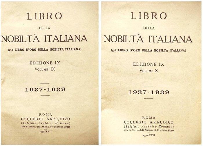 Anonimo. - Libro dOro della Nobiltà Italiana 1937-1939 -, Antiek en Kunst, Antiek | Boeken en Manuscripten