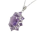 Zonder minimumprijs - Halsketting Verguld Amethist - 18K