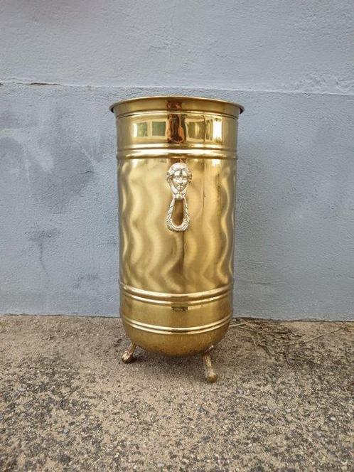 Paraplustandaard/rek - Verguld messing, Antiek en Kunst, Curiosa en Brocante