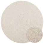 vidaXL Vloerkleed ZIZUR crème binnen en buiten Ø 120 cm jute, Verzenden, Nieuw