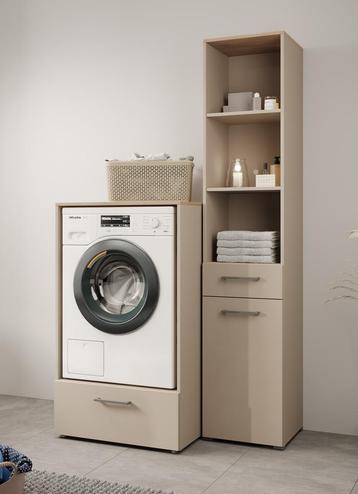 Meubella | Wasmachine kast | Beige | set van 2 kasten disponible aux enchères