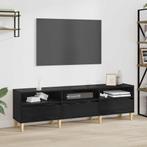 vidaXL TV Kast met lade Zwart Eiken 150 x 30 x 45 cm Bewerkt, Verzenden, Nieuw