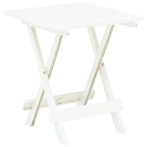 vidaXL Tuintafel inklapbaar 45x43x50 cm kunststof wit, Tuin en Terras, Tuintafels, Nieuw, Verzenden